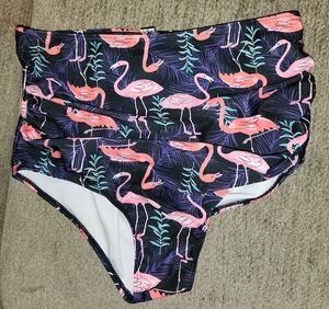 Coeur De Vaque Flamingo Print Bikini Bottoms